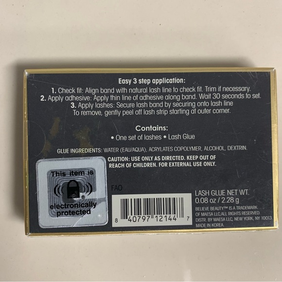 Believe Beauty Delicate Finish Lashes Glue set Discontinued Faux Black Eyelashes - Picture 4 of 6